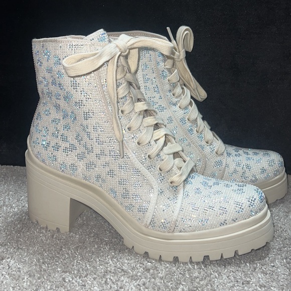 New with box Gianni Bini bright side cheetah rhinestone platform 9 - Picture 8 of 9